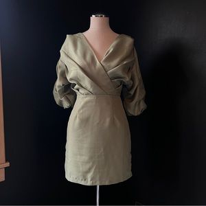 Pretty Little Thing sage mini dress